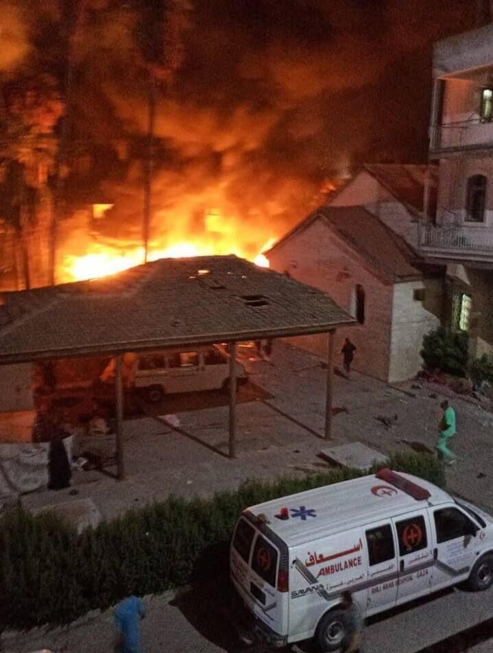 פגיעות והרוגים בבית חולים ברצועת עזה