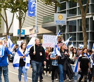 עצרת להשבת החטופים וטקס זיכרון לנופלים ולנרצחים בסיליקון ואלי