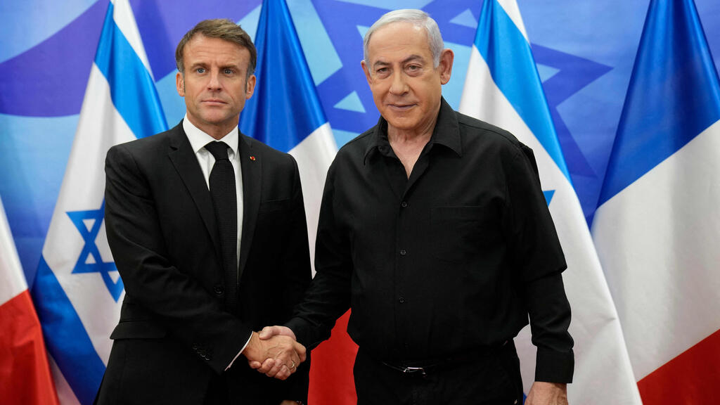 ראש הממשלה בנימין נתניהו נפגש עם נשיא צרפת עמנואל מקרון