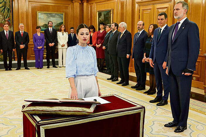 Rego at the swearing-in of Spain’s government (Photo: CHEMA MOYA / POOL) yk13686008