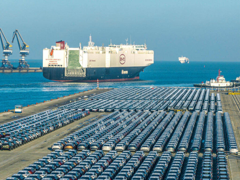 BYD vehicles arriving in Israel 
