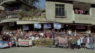 אנשי בני המנשה במחווה לחטופים