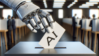 רובוט מצביע בבחירות