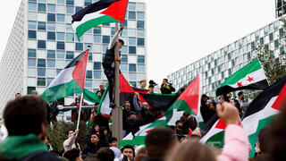 הפגנה פרו פלסטינית בהאג הולנד 