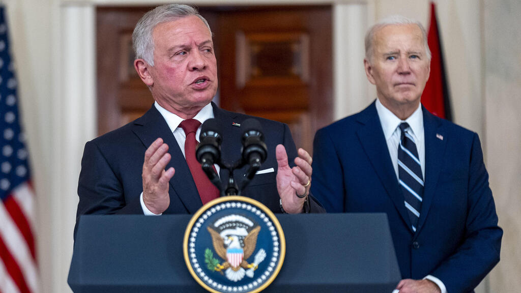 Abdullah also won praise from Biden (Photo: AP) הצהרת הנשיא ביידן והמלך עבדאללה