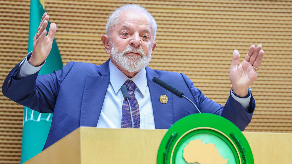 Brazilian President Luiz Inacio Lula da Silva (Photo: Ricardo Stuckert / Brazilian presidency / AFP) נשיא ברזיל לואיז אינסיו לולה דה סילבה ביקור ב אתיופיה מטה האיחוד האפריקני