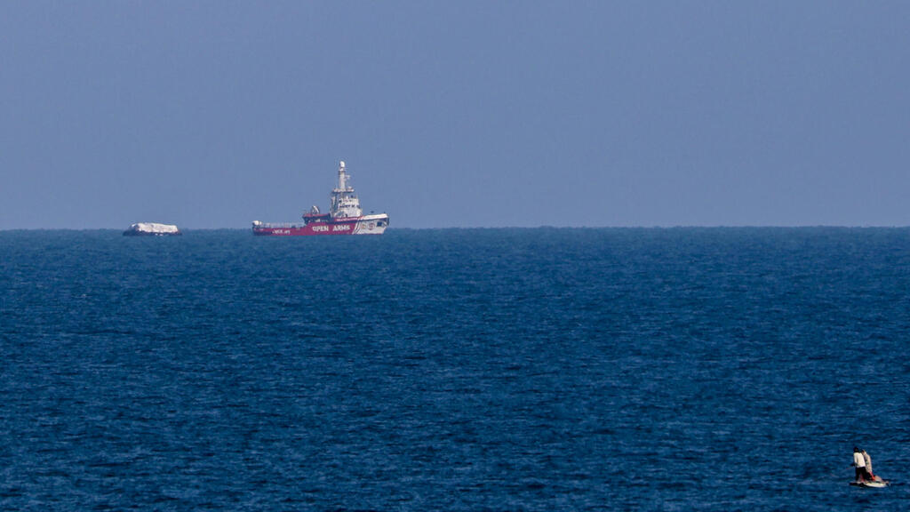 For Illustration purposes (Photo: AP) ספינת סיוע הומניטרי בדרכה מקפריסין לעזה