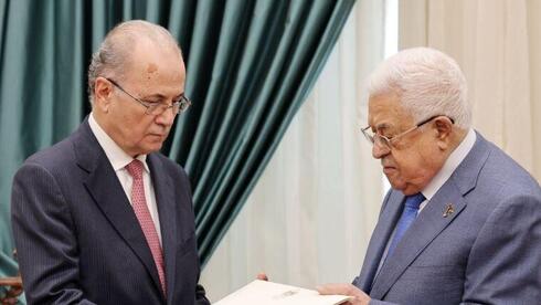 ראש הממשלה הפלסטיני מוחמד מוסטפא ויו"ר הרשות הפלסטינית אבו מאזן