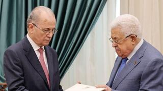 ראש הממשלה הפלסטיני מוחמד מוסטפא ויו"ר הרשות הפלסטינית אבו מאזן