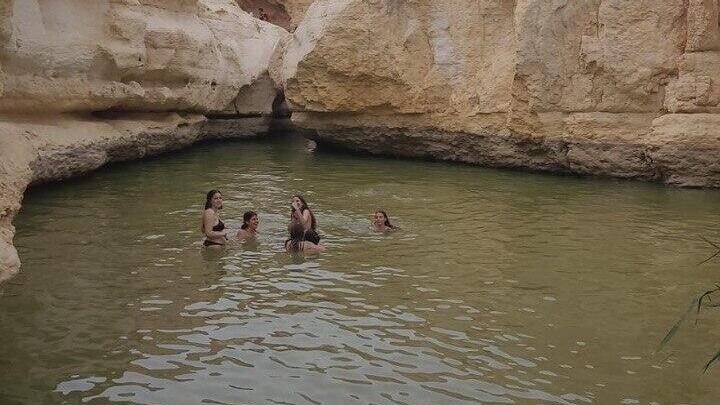 עין ירקעם מלא מים, בסוף מרץ 2024