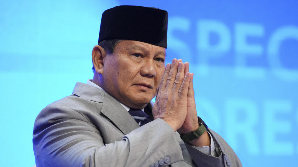 Президент Индонезии Прабово Субианто (Фото: AP Photo/Vincent Thian) פראבואו סוביאנטו נשיא אינדונזיה