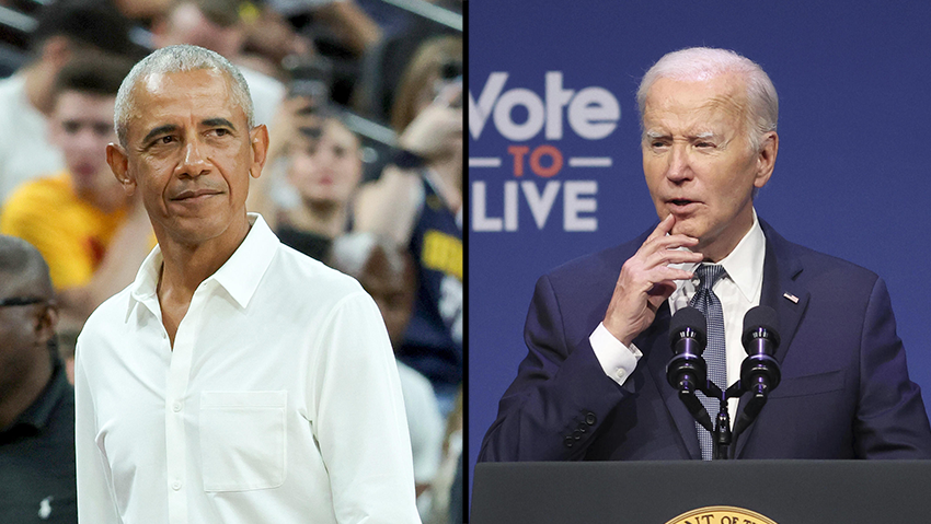 Barak Obama, Joe Biden (Photo: AP Photo/Ronda Churchill, Ethan Miller/Getty Images) נשיא ארה"ב ג'ו ביידן, ברק אובמה