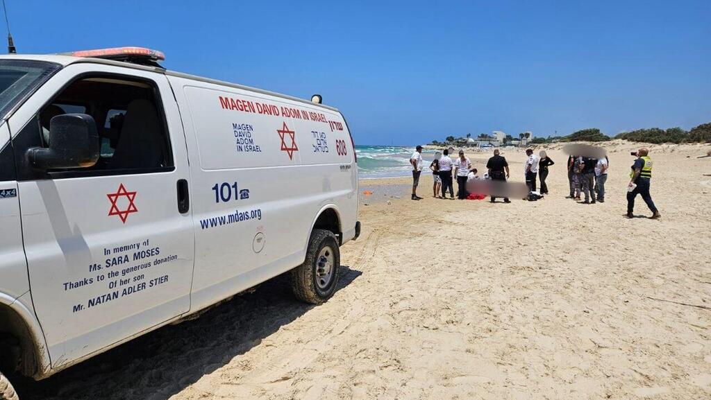 Пляж Сдот-Ям (Фото: МАДА) תיעוד מזירת הטביעה בשדות ים