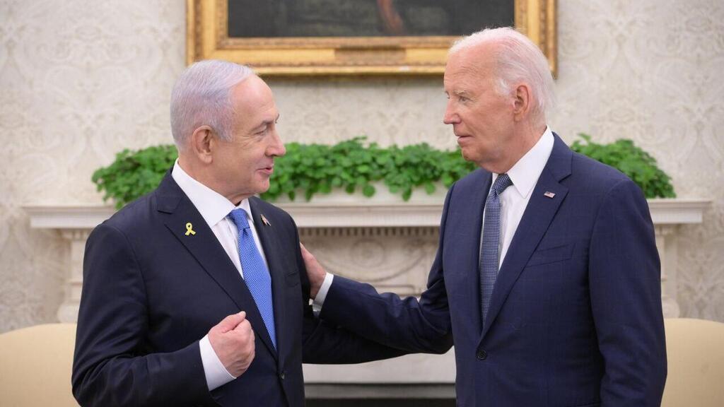 פגישתם של ג'ו ביידן נשיא ארה"ב ובנימין נתניהו ראש הממשלה