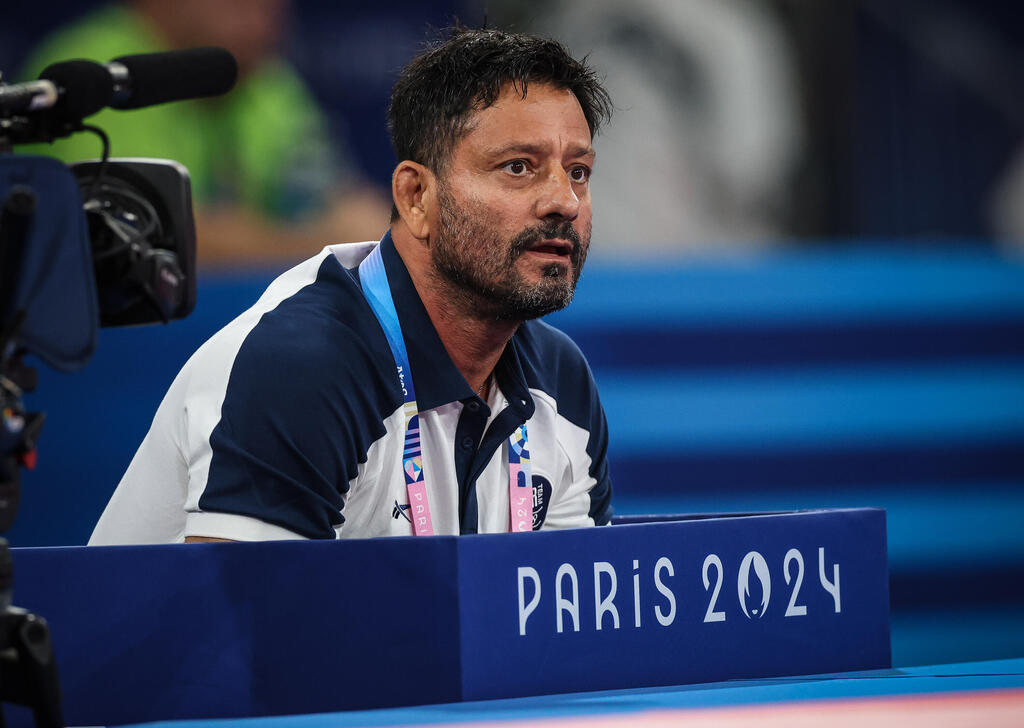 Oren Smadja coached Israel's judo squad at the Paris Olympics in 2024 (Photo: Oz Moalem) אורן סמדג'ה