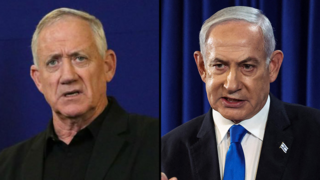 בנימין נתניהו בנאום בקריה, בני גנץ