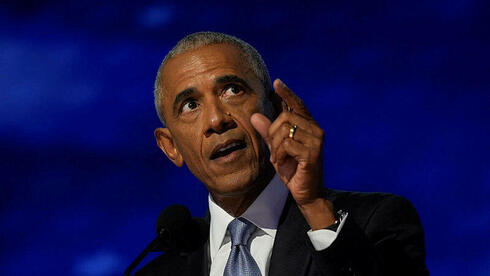 נשיא ארה"ב לשעבר ברק אובמה בוועידה הדמוקרטית בשיקגו