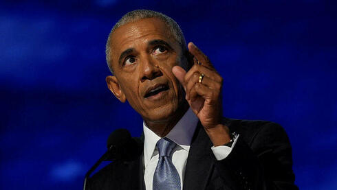 נשיא ארה"ב לשעבר ברק אובמה בוועידה הדמוקרטית בשיקגו
