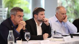 דובי אמיתי (מימין), בצלאל סמוטריץ' ורון תומר