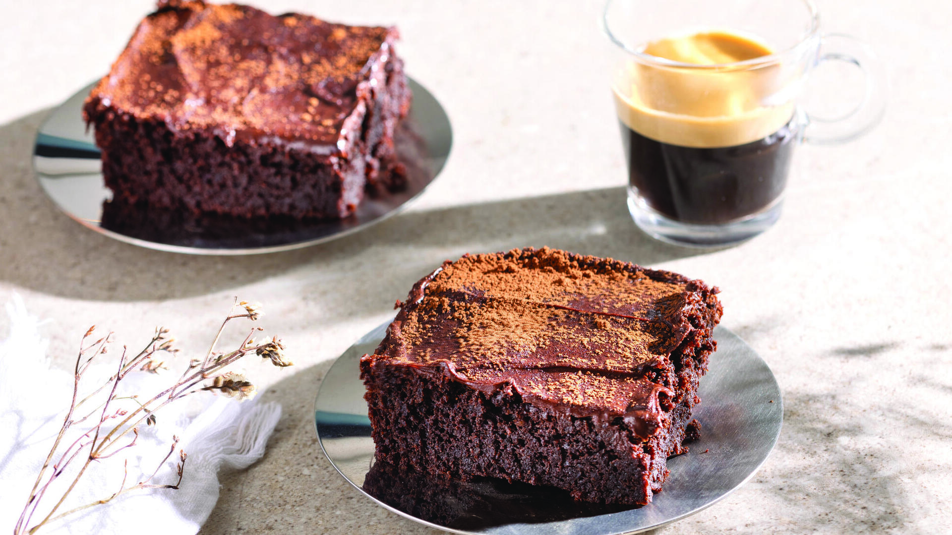עוגת שוקולד־קפה  ללא סוכר וללא גלוטן