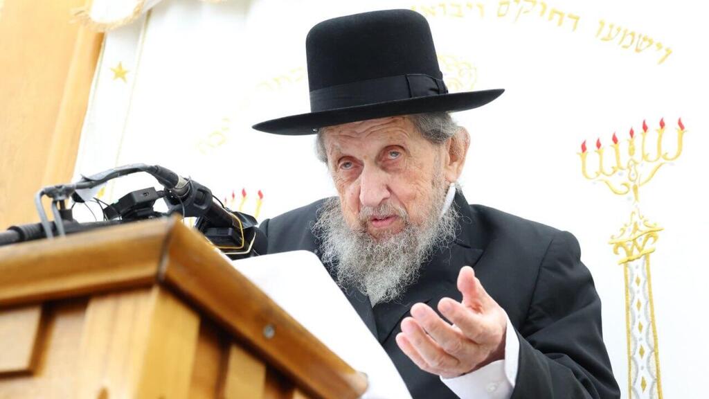 Rabbi Dov Landau (Photo: Kobi Har Zvi) הרב דוב לנדו מכינוס שערך אמש ובו אמר את דבריו כנגד חוק הגיוס