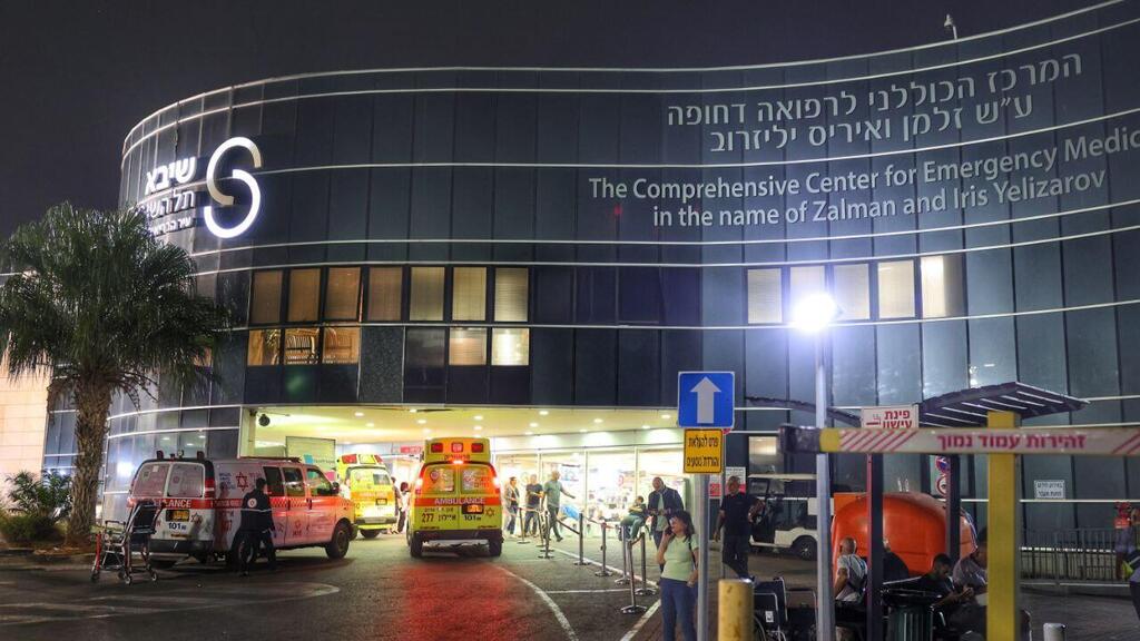 פינוי פצועים מנפילת כטב"ם לבית חולים בשיבא