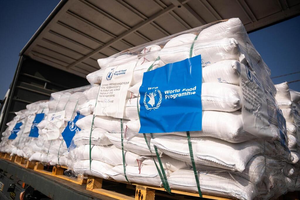  תיעוד מהעברת הסיוע ההומניטרי לצפון הרצועה דרך מעבר 'ארז מערב