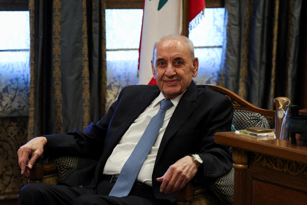 Lebanese Parliament Speaker Nabih Berri (Photo: REUTERS/Mohamed Azakir) נביה ברי