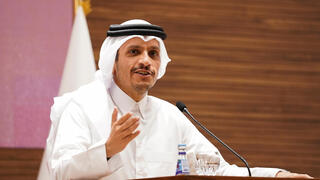 ראש ממשלת קטאר מוחמד בן עבד א-רחמן בן ג'אסם אאל ת'אני ואנתוני בלינקן מזכיר המדינה של ארצות הברית