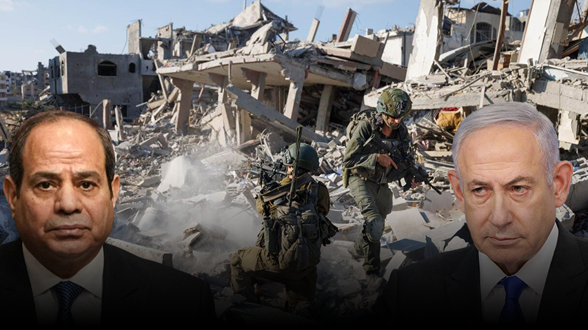 Prime Minister Benjamin Netanyahu, Egyptian President Abdel Fattah al-Sisi, Gaza Strip (Photos: IDF Spokesperson, Mark Israel Sellem, AP) ראש הממשלה ממשלה ביבי בנימין נתניהו, נשיא מצרים עבד אל-פתאח א-סיסי , רצועת עזה