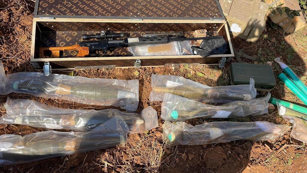 אמצעי לחימה שאותרו בפשיטה של כוחות ההנדסה של החטיבה בשטחים הסבוכים בדרום לבנון