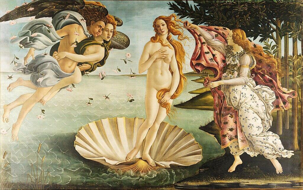 The ideal: 'The Birth of Venus' by 15th-century Italian painter Sandro Botticelli הציור "הולדת ונוס" של סנדרו בוטיצ'לי האיטלקי מהמאה ה-15