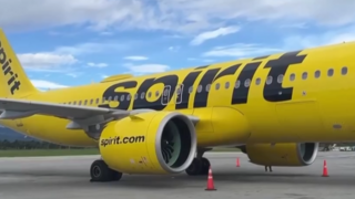 מטוס ספיריט איירליינס שנפגע מקליעים בהאיטי
