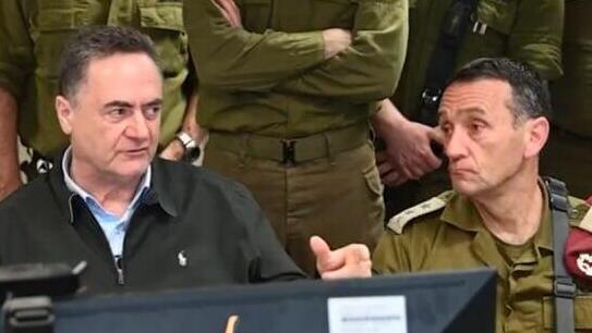 הרמטכ"ל הרצי הלוי ושר הביטחון ישראל כ"ץ בפיקוד צפון