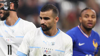 שחקני נבחרת ישראל מחמוד ג'אבר, שגיב יחזקאל, רז שלמה, עידן נחמיאס, דניאל פרץ