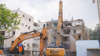 הריסת מבנים ישנים בפרויקט התחדשות עירונית ברחוב אלתרמן תל אביב