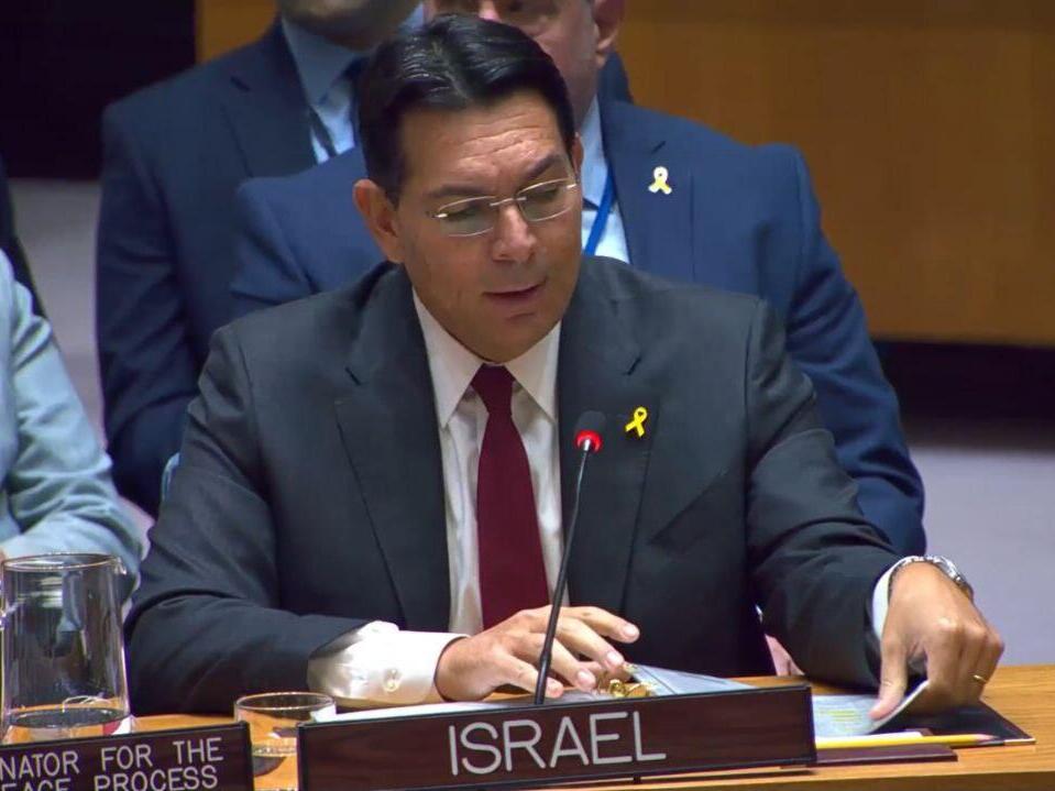 דני דנון, שגריר ישראל לאו"ם בדיון במועצת הביטחון של האו"ם