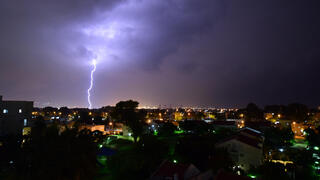סופת ברקים בישראל