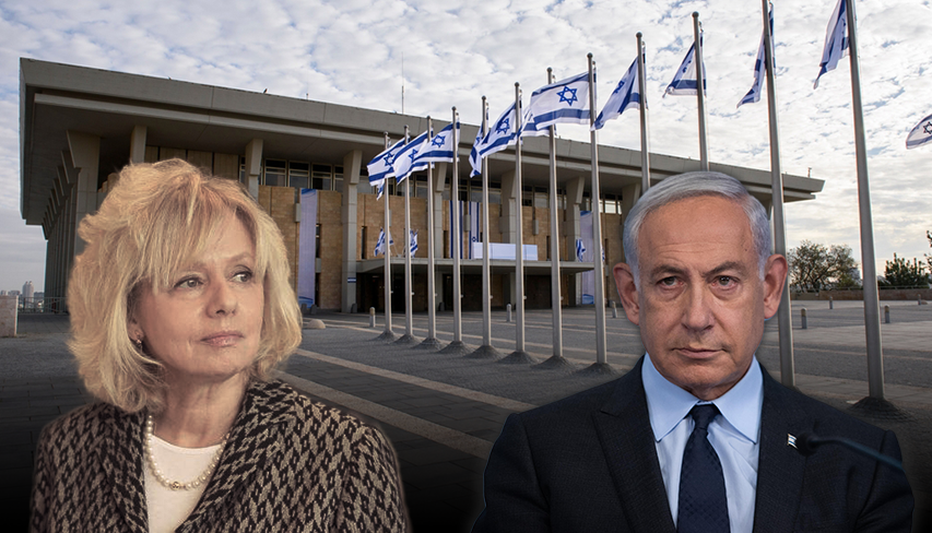 Гали Бахарав-Миара. Биньямин Нетаниягу (Фото: Мишель Амзалег / ЛААМ. Алекс Коломойский. Shutterstock) נתניהו ,גלי בהרב מיארה היועצת המשפטית לממשלה , משכן הכנסת כנסת ישראל