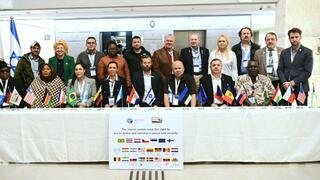 A delegation of chairmen from various Allies Caucuses from around the world meet in Israel in March 2024