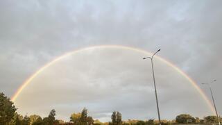 קשת מעל הספארי ברמת גן 