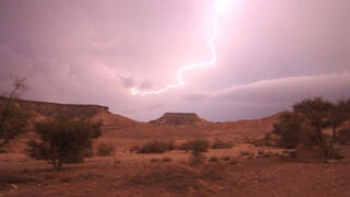 סופת ברקים בנגב