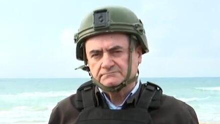 בנימין נתניהו, רונן בר, הרצי הלוי וישראל כ"ץ בביקור במסדרון נצרים שבעזה