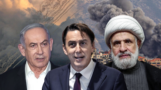 Prime Minister Benjamin Netanyahu, US special envoy Amos Hochstein and Hezbollah Secretary-General Naim Qassem 