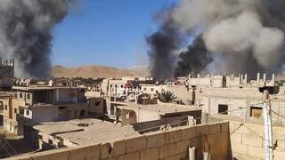 דיווח סורי על תקיפה ישראלית שכוונה לעיר תדמור באזור הכפרי המזרחי של חומס