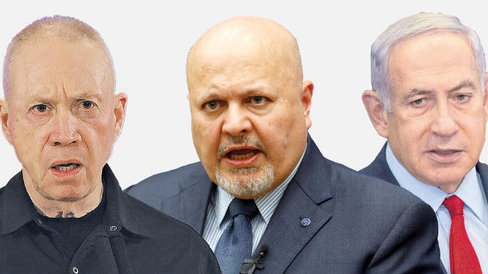 Former defense minister Yoav Gallant, ICC Chief Prosecutor Karim Khan, Prime Minister Benjamin Netanyahu עיקרי ההחלטה של בית הדין הבינלאומי בהאג