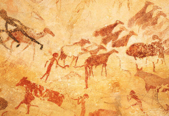 Cave painting from Algeria 
