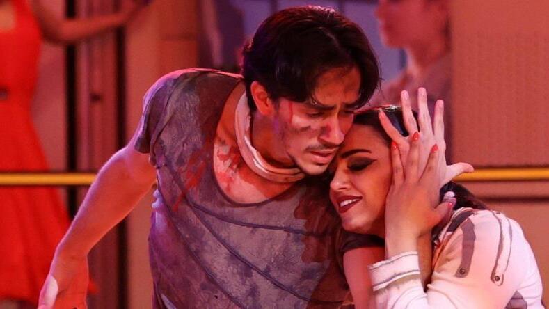 The couple during the contest 