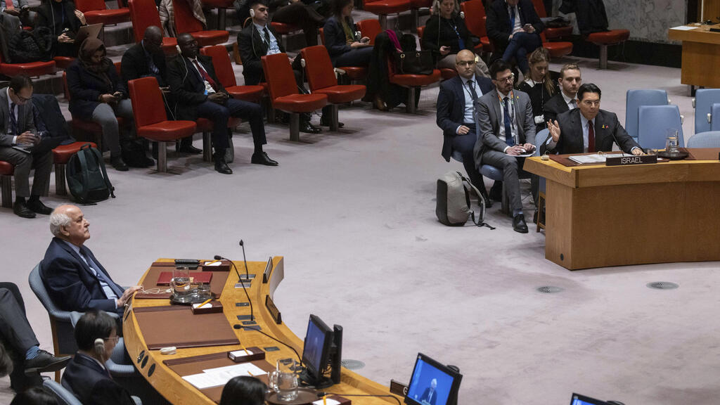 Заседание Совета безопасности ООН (Фото: AP /Yuki Iwamura, архив) דני דנון נואם דיון מועצת הביטחון של האו"ם