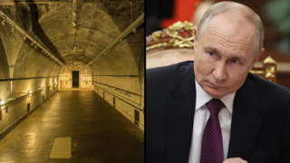 נשיא רוסיה ולדימיר פוטין ו אילוס אילוסטרציה בונקר בונקרים 